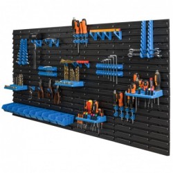 Tool wall 156 x 78 cm with Hooks and 10 Boxes