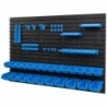 Tool wall 115 x 78 cm with Hooks and 24 Boxes