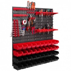 Tool wall 77 x 78 cm  with Hooks and 40 Boxes