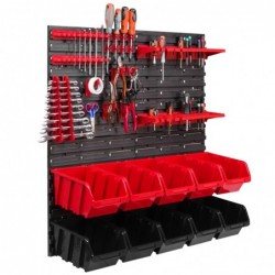 Tool wall 77 x 78 cm  with Hooks and 10 Boxes