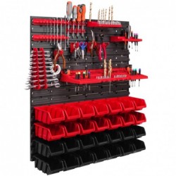 Tool wall 77 x 78 cm  with Hooks and 28 Boxes