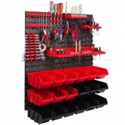 Tool wall 77 x 78 cm  with Hooks and 18 Boxes
