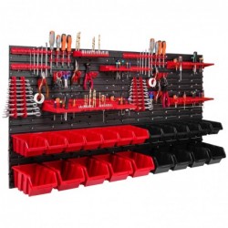 Tool wall 156 x 78 cm with Hooks and 22 Boxes