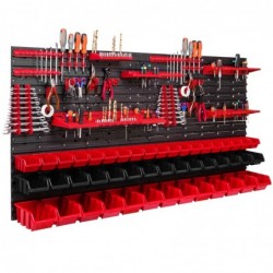 Tool wall 156 x 78 cm with Hooks and 47 Boxes