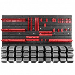 Tool wall 115 x 78 cm with Hooks and 30 Boxes