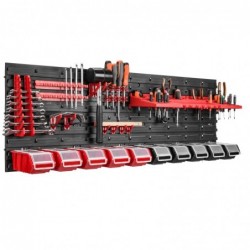 Tool wall 115 x 39 cm with Hooks and 10 Boxes