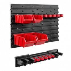 Tool wall 58 x 39 cm with Hooks and 4 Boxes + Tool holder