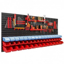 Tool wall 173 x 78 cm with Hooks and 48 Boxes