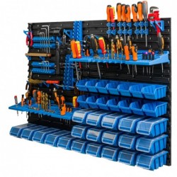 Tool wall 115 x 78 cm with Hooks and 34 Boxes