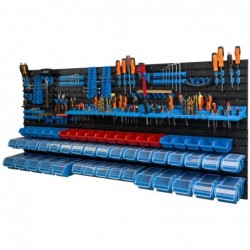 Tool wall 173 x 78 cm with Hooks and 60 Boxes