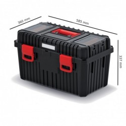Boîte à outils 58,5 x 36 x 33,7 cm avec porte-outils et compartiments