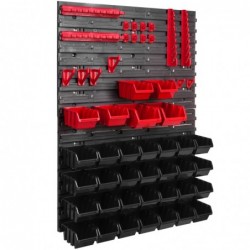 Tool wall 58 x 78 cm with Hooks and 34 Boxes