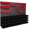 Tool wall 115 x 78 cm with Hooks and 51 Boxes