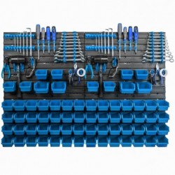 Tool wall 115 x 78 cm with Hooks and 68 Boxes