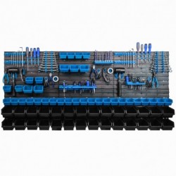 Tool wall 173 x 78 cm with Hooks and 63 Boxes