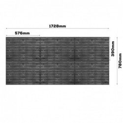 Tool wall 173 x 78 cm with Hooks and 68 Boxes