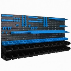 Tool wall 173 x 78 cm with Hooks and 50 Boxes