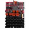 Tool wall 58 x 78 cm with Hooks and 34 Boxes
