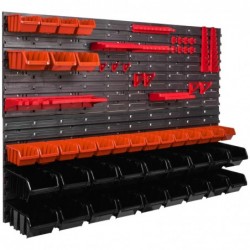 Tool wall 115 x 78 cm with Hooks and 39 Boxes