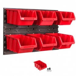 Tool wall 58 x 39 cm with 6...