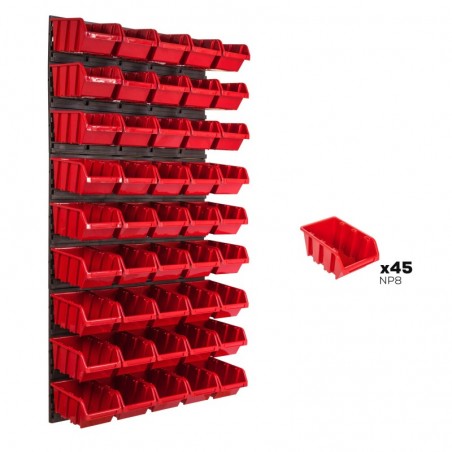Tool wall 58 x 117 cm with 45 Boxes