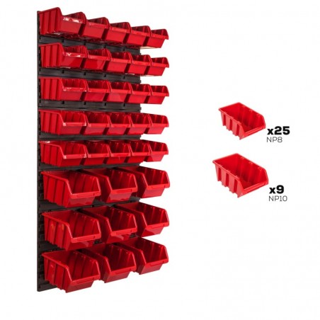 Tool wall 58 x 117 cm with 34 Boxes