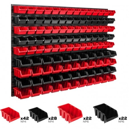 Tool wall 115 x 78 cm with 114 Boxes
