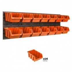 Tool wall 115 x 39 cm with 14 Boxes