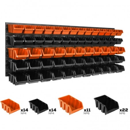Tool wall 115 x 39 cm with 61 Boxes