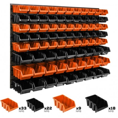 Tool wall 115 x 78 cm with 82 Boxes
