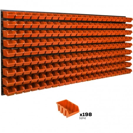 Tool wall 173 x 78 cm with 198 Boxes