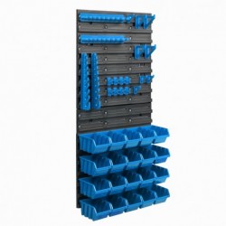 Tool wall 39 x 78 cm with Hooks and 20 Boxes