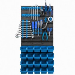 Tool wall 39 x 78 cm with Hooks and 20 Boxes
