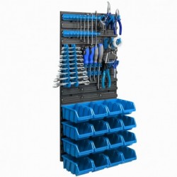 Tool wall 39 x 78 cm with Hooks and 16 Boxes