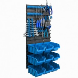 Tool wall 39 x 78 cm with Hooks and 9 Boxes