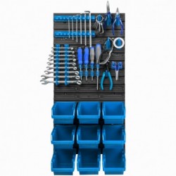 Tool wall 39 x 78 cm with Hooks and 9 Boxes