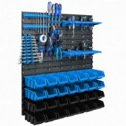 Tool wall 77 x 78 cm with Hooks and 28 Boxes