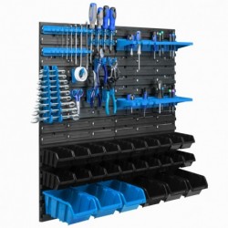 Tool wall 77 x 78 cm with Hooks and 26 Boxes