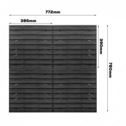 Tool wall 77 x 78 cm with Hooks and 26 Boxes