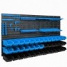 Tool wall 156 x 78 cm with Hooks and 39 Boxes