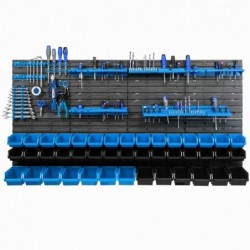 Tool wall 156 x 78 cm with Hooks and 43 Boxes