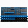 Tool wall 156 x 78 cm with Hooks and 39 Boxes