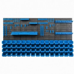 Tool wall 156 x 78 cm with Hooks and 60 Boxes