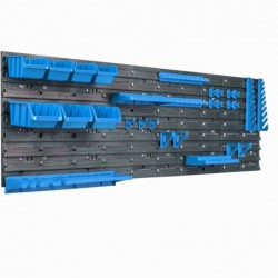 Tool wall 115 x 39 cm with Hooks and 7 Boxes
